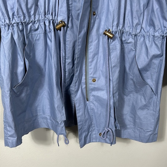 Van Heusen Lilac Parka Utility Hooded Drawstring Waist Coat size L- gently used - Picture 6 of 17